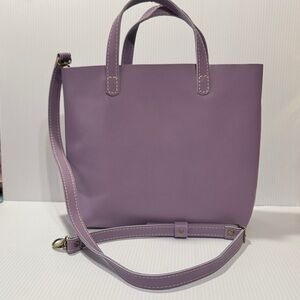 Portland Leather Goods Medium Crossbody tote in Lavender